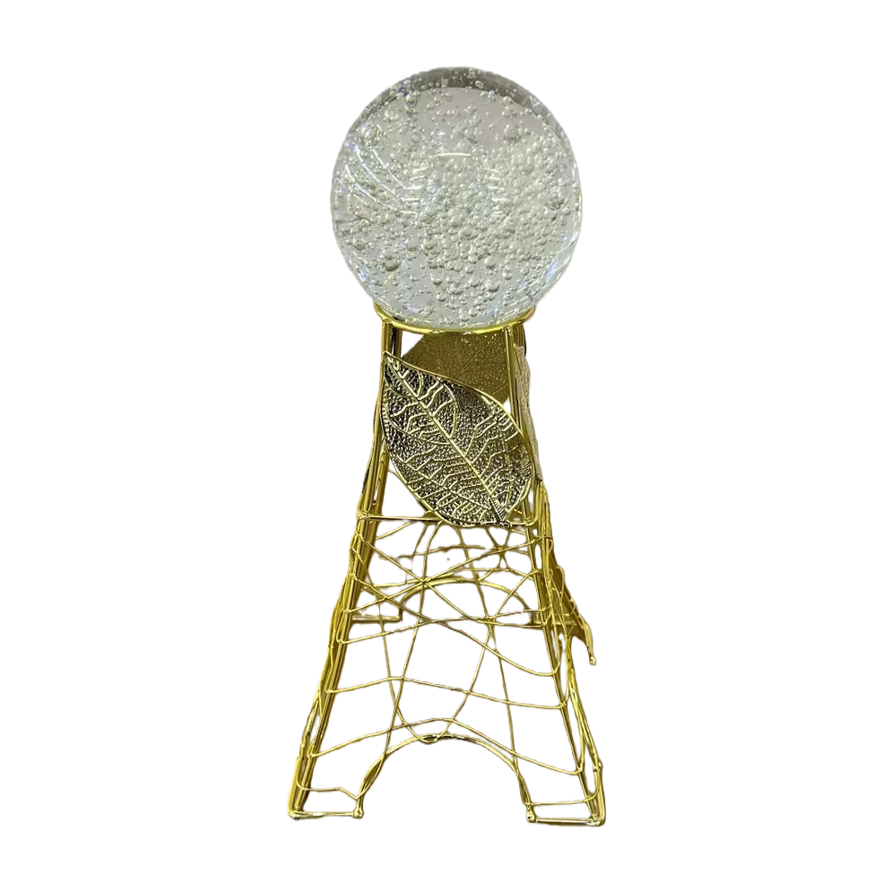 SANCAI golden ironwork stand supports transparent bubble ball decorative items for festival wedding decoration Item Picture