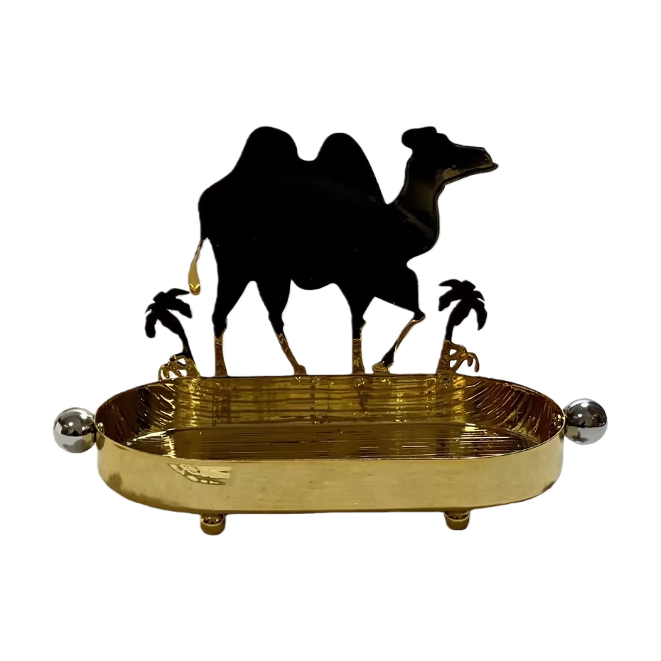 Golden camel creative decorative tray, living room coffee table, household items Item Picture
