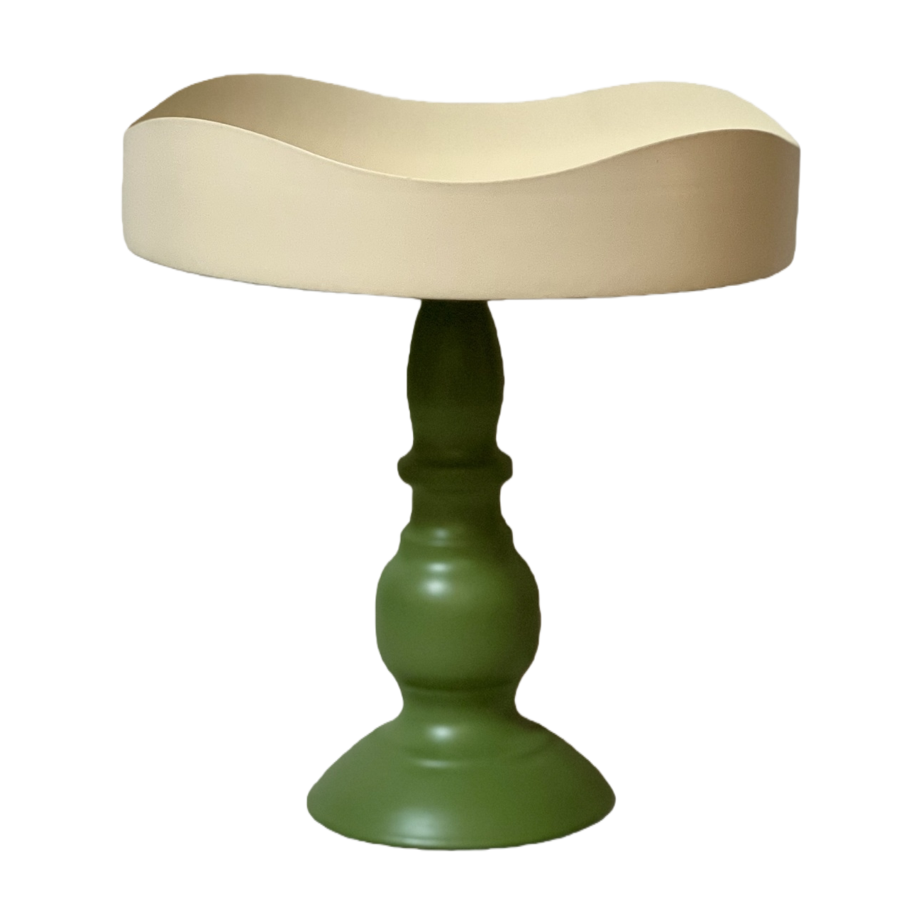 The SANCAI off-white wavy edge tray with a green base is a household storage ornament and a national item Application Scenario