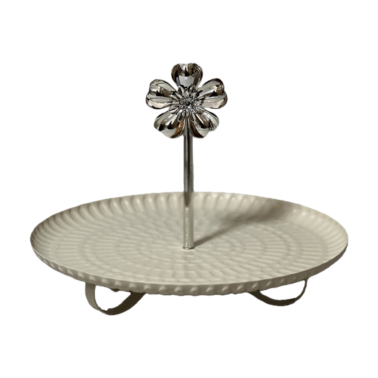 SANCAI white plates, silver flower decorations, home ornaments, table decorations, plate art gifts Specification image