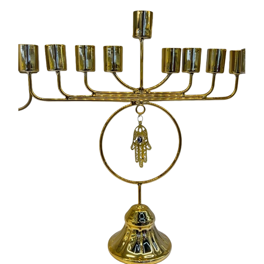 SANCAI Golden retro candlestick, home decorative item, living room, bedroom, dining table, candle stand, Hanukkah Application Scenario