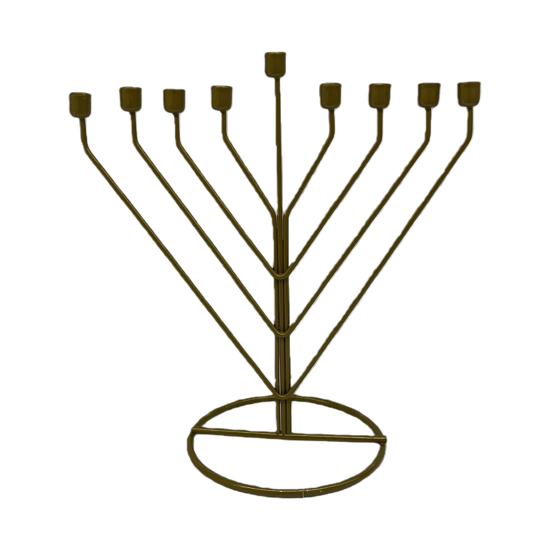 SANCAI golden metal candlestick retro style home decoration item, Hanukkah candlestick for living room, bedroom and dining table details Picture