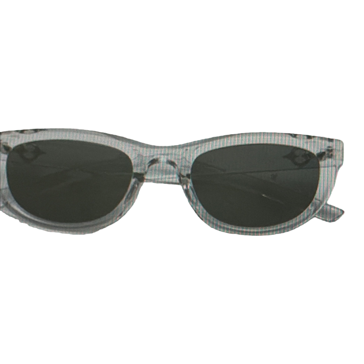The black and gray plate sunglasses with a transparent gray frame are fashionable, polarized and UV-resistant, suitable for both men and women Item Picture
