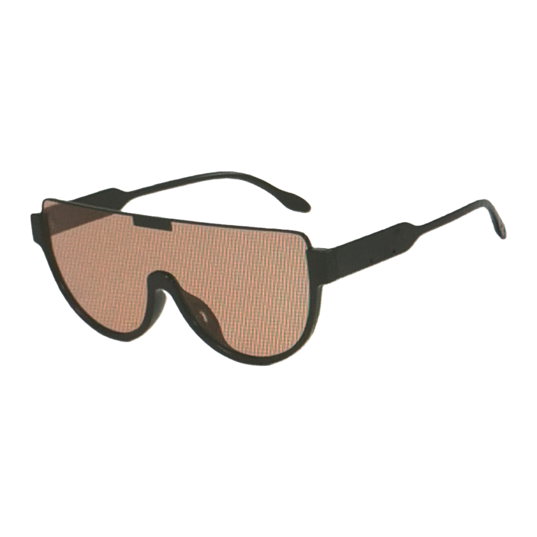 Black large-frame one-piece lens sunglasses, fashionable UV-resistant polarized sunglasses Item Picture