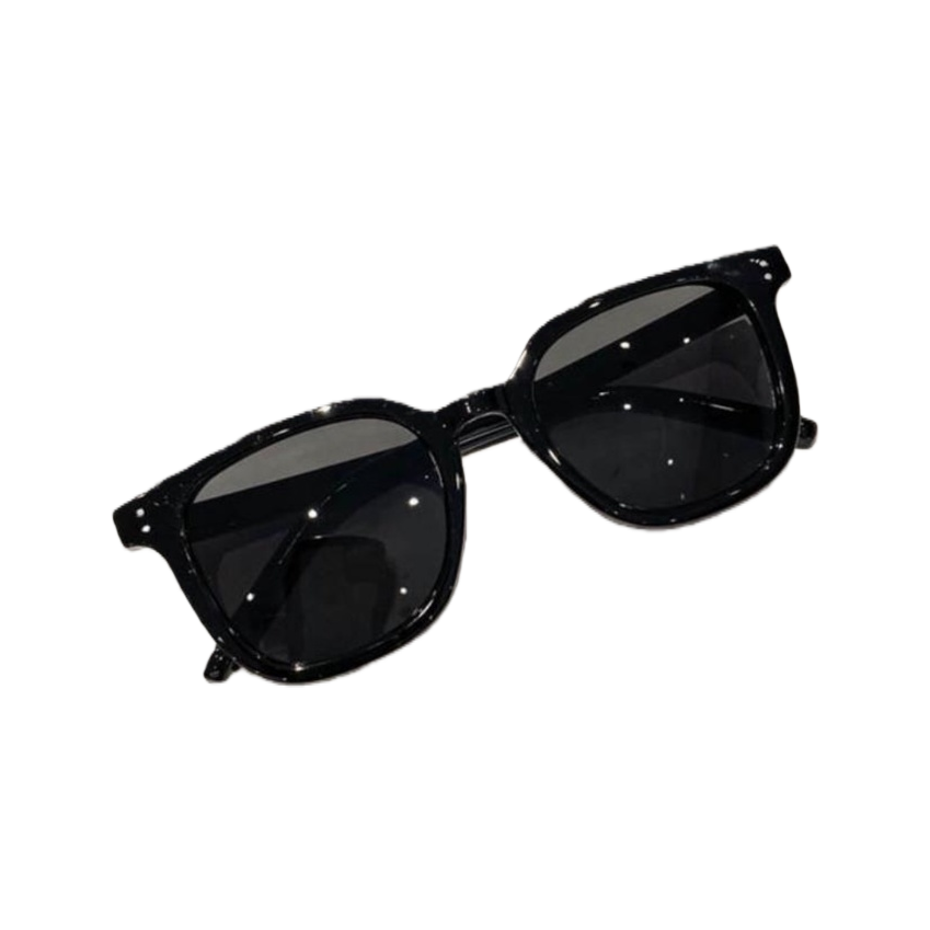 The black sunglasses with a thin metal frame design offer UV400 protection and are versatile for daily commuting and casual wear Item Picture