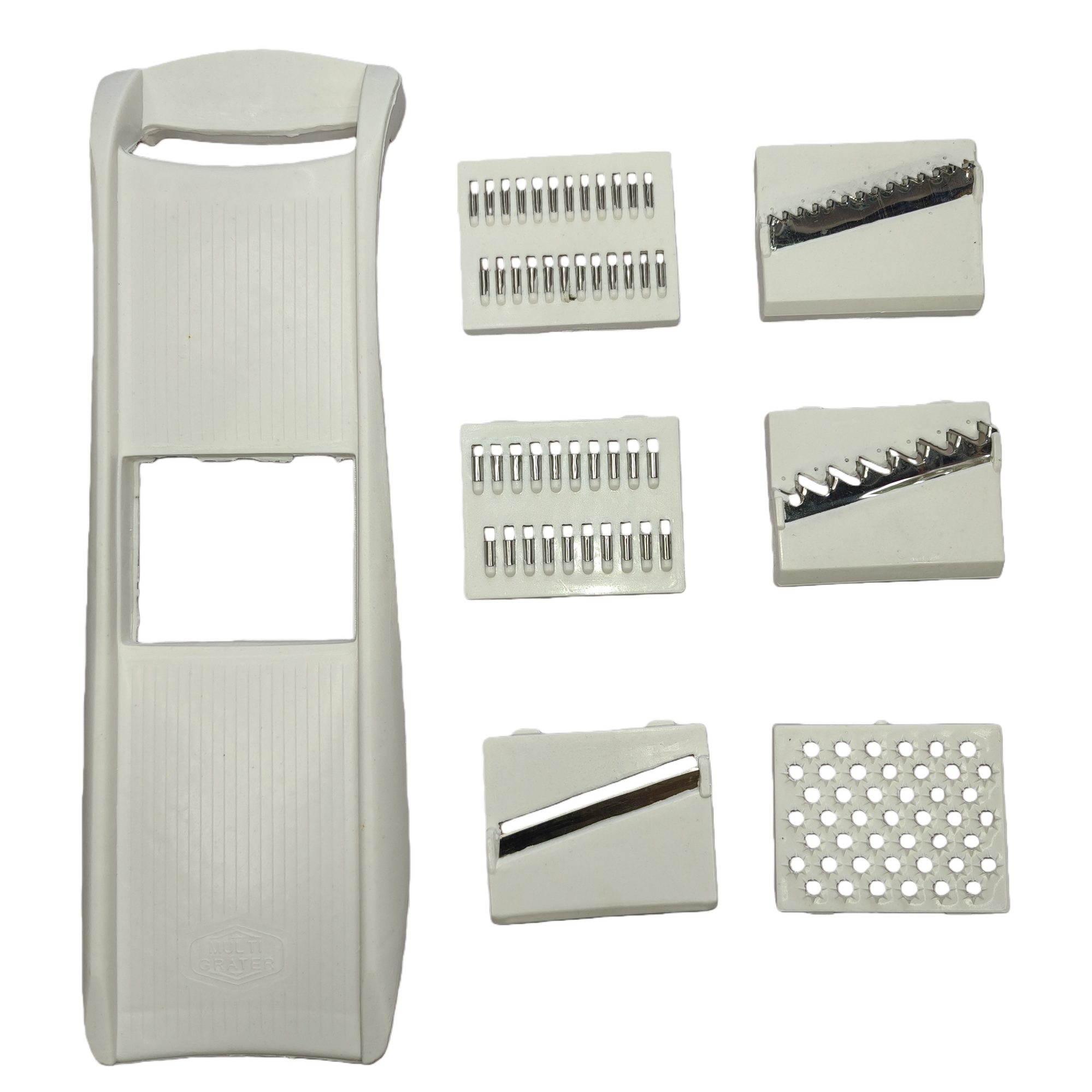White multi-functional grater and accessories, stainless steel kitchenware, kitchen small tools Item Picture