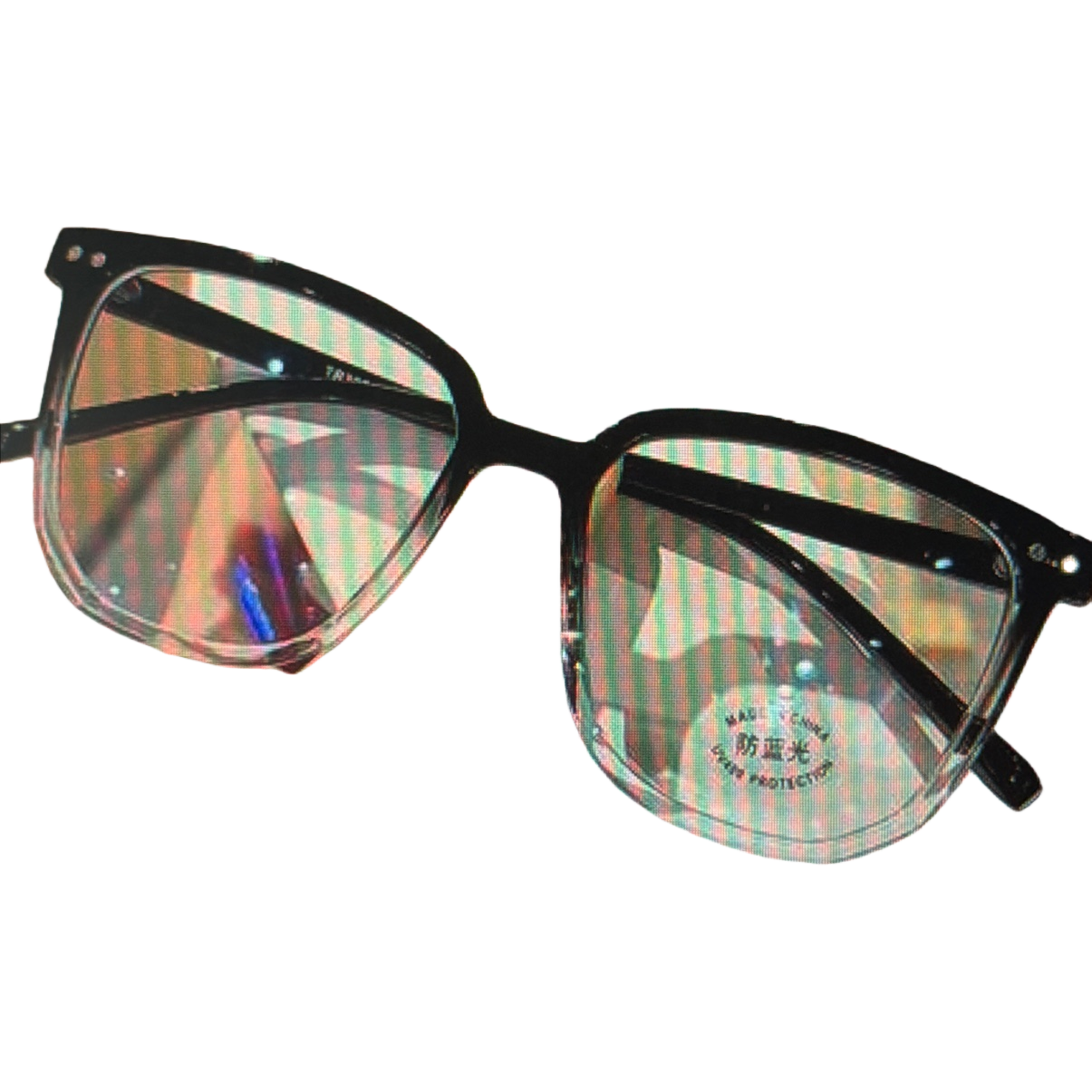 Black-framed glasses, fashionable and lightweight, with metal frames and myopia optical frames that can be matched with different degrees Item Picture
