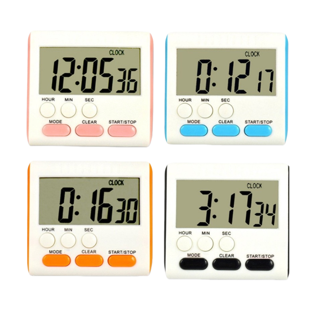 四色数字电子计时器白底实物图