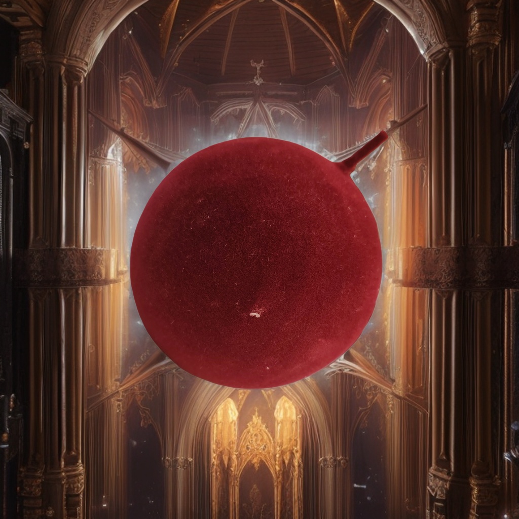 A wine-red velvet spherical decorative item, a creative gift for home soft furnishings details Picture