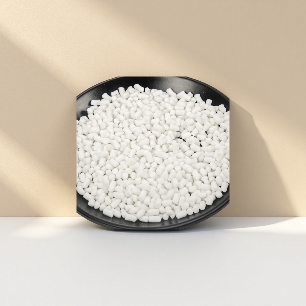 A white granular object is placed in a black plate Application Scenario