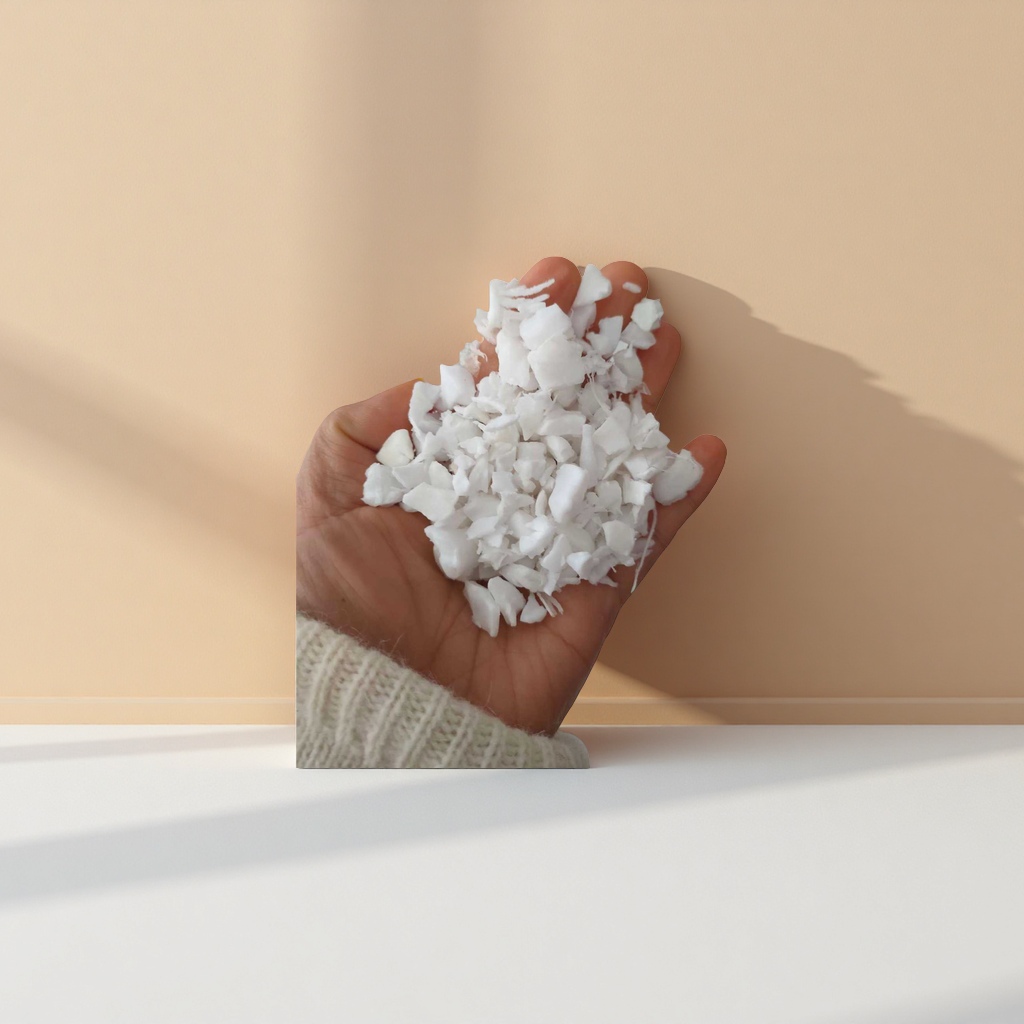 White flaky granular hand cleansing and exfoliating granules Application Scenario