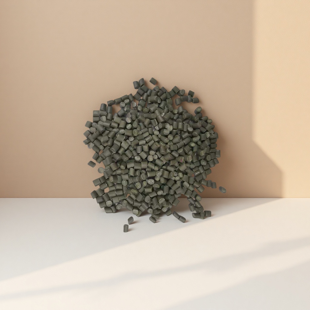 Gray granular plastic particles are industrial-grade PPPE raw materials for general injection molding, blown film and granulation Application Scenario
