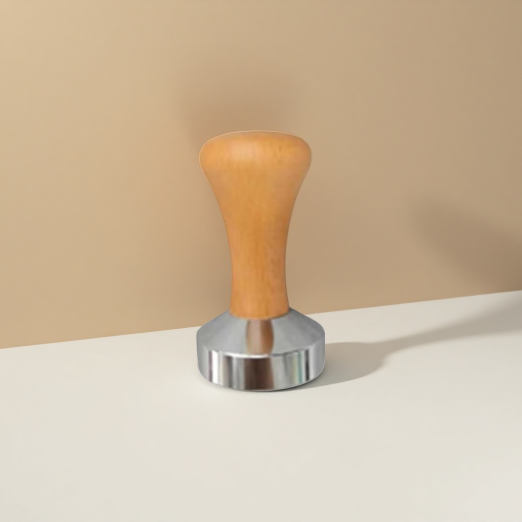 Wooden handle metal base coffee powder press hammer, professional grade stainless steel coffee powder press tool Application Scenario