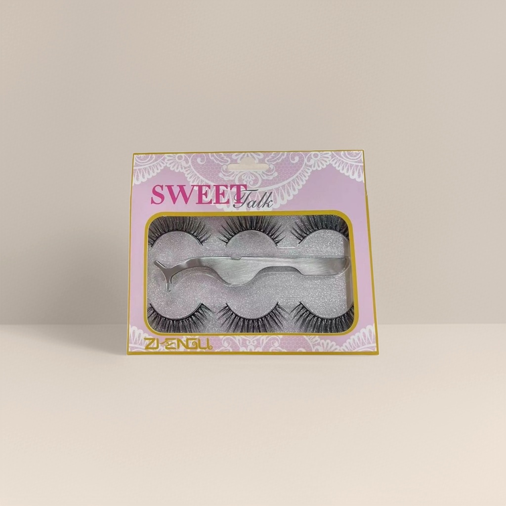 粉色包装盒+假睫毛细节图