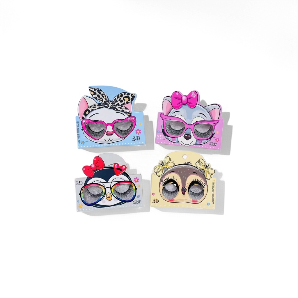 Special packaging box for false eyelashes in the shape of colorful cartoon animals details Picture