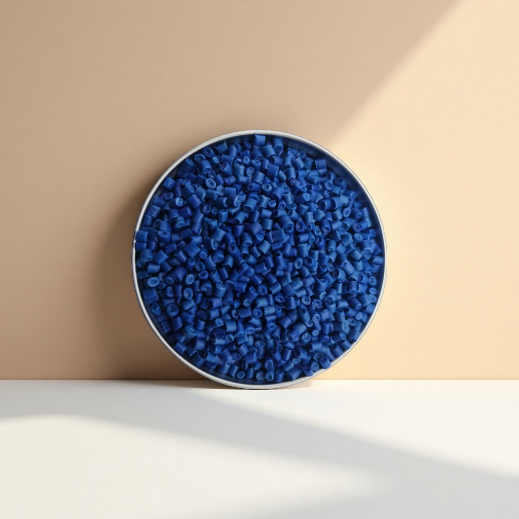 Blue plastic particles, industrial-grade PP polypropylene raw materials, 2-5mm particle size, general-purpose type details Picture