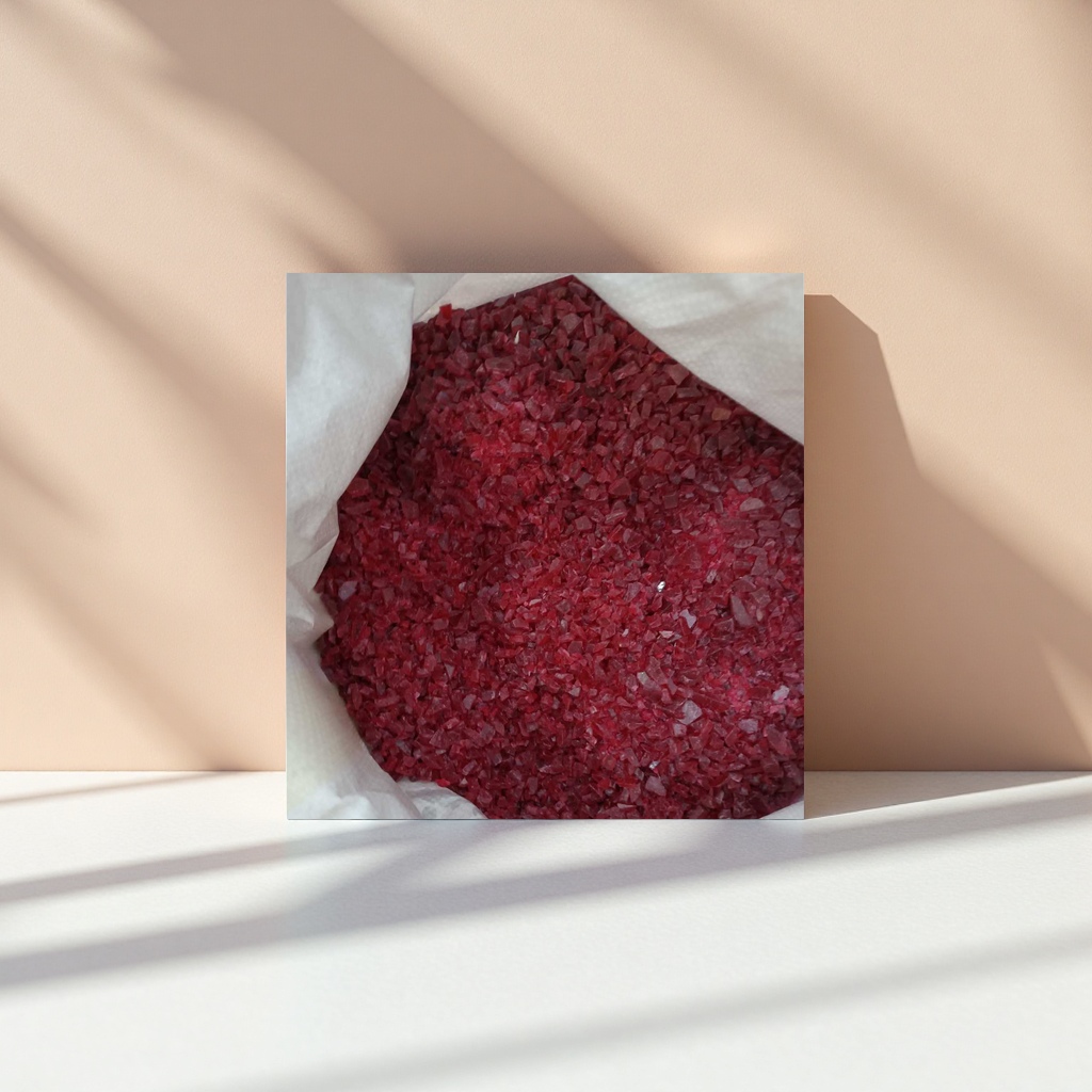 DIY handcrafted glitter sequins made from red crushed crystal particle decorative materials details Picture