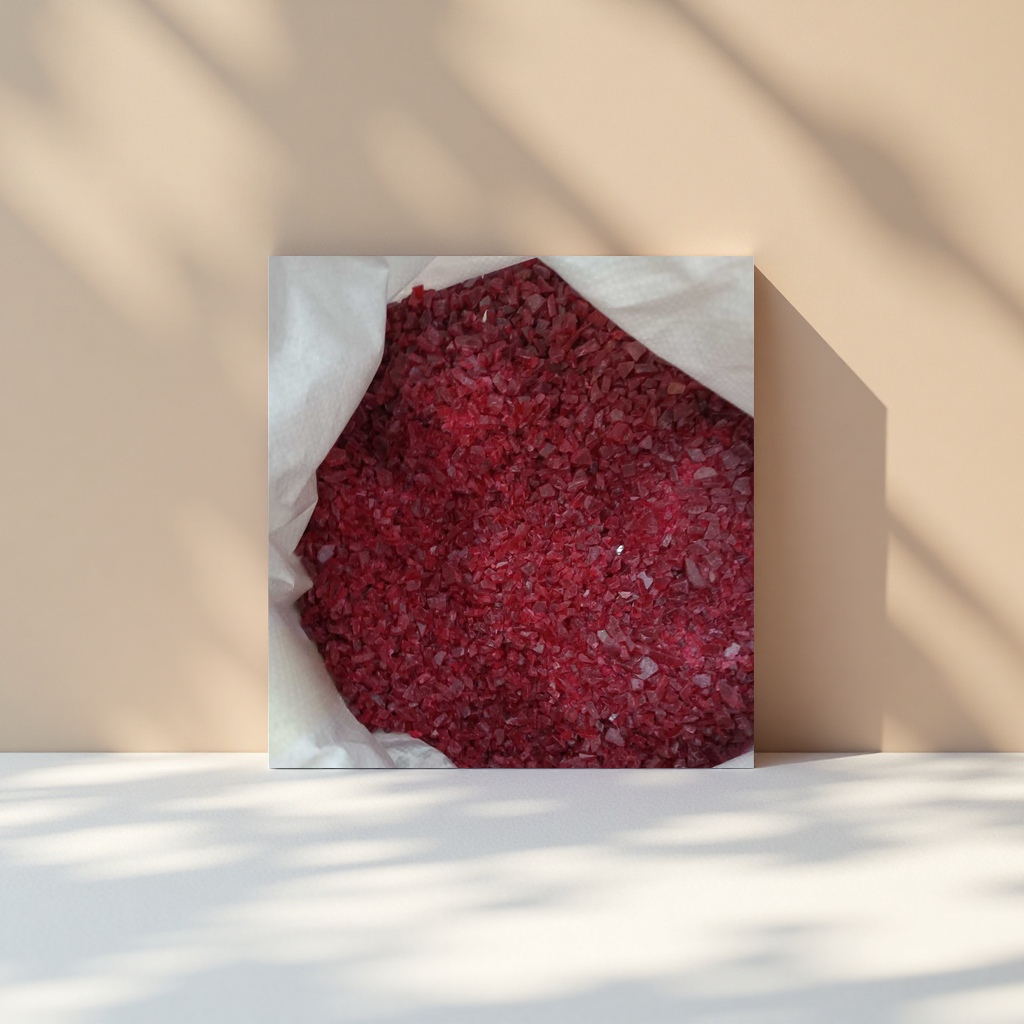 DIY handcrafted glitter sequins made from red crushed crystal particle decorative materials Specification image