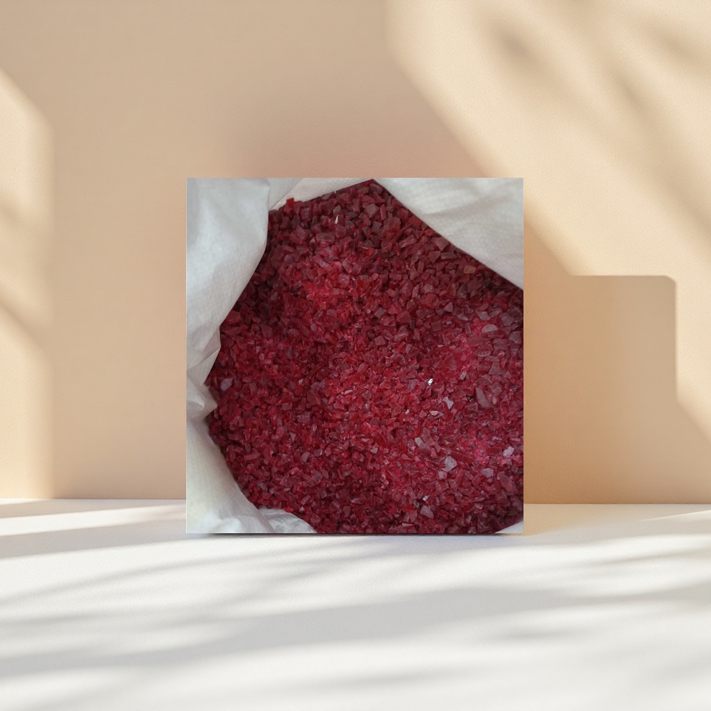 DIY handcrafted glitter sequins made from red crushed crystal particle decorative materials Application Scenario