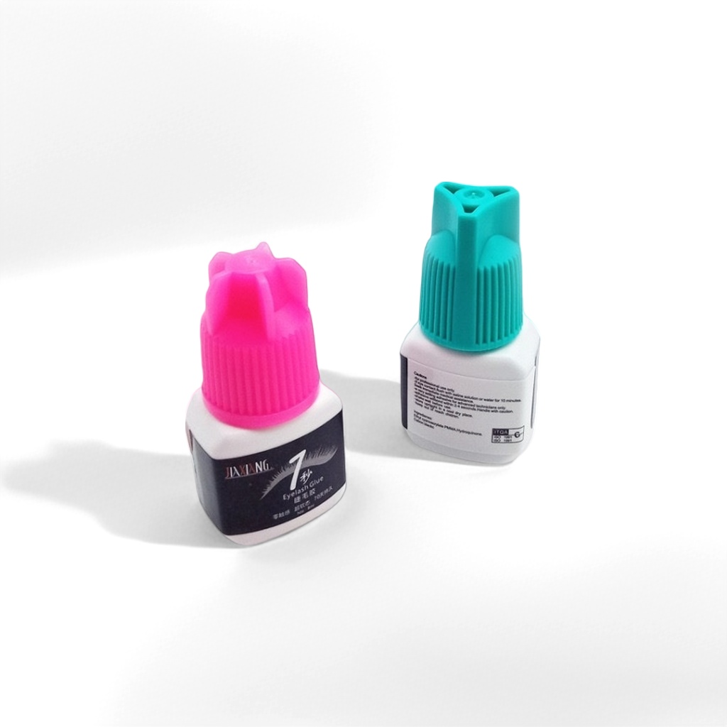 Pink and cyan bottle cap jelly glue, transparent and washable, children's safe handmade glue details Picture