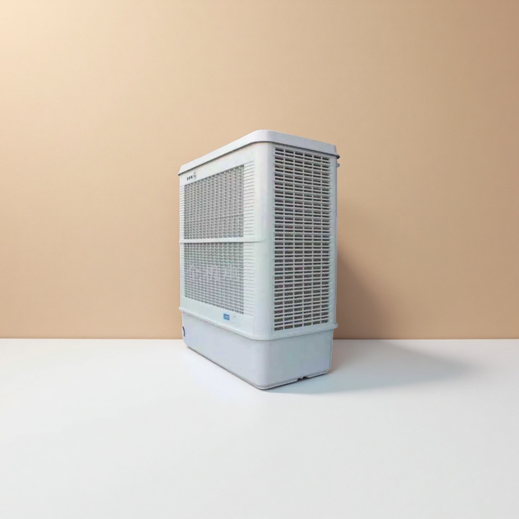 The white industrial cold air blower is used for cooling, dust removal, energy-saving, quiet and high air volume workshops