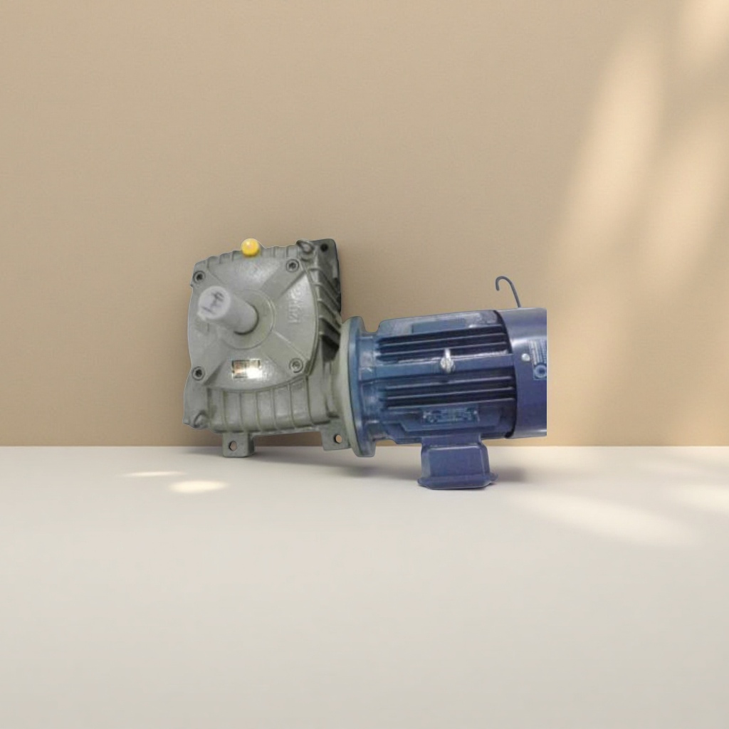A grey reducer with a blue motor, a 220V industrial reducer motor combination Specification image