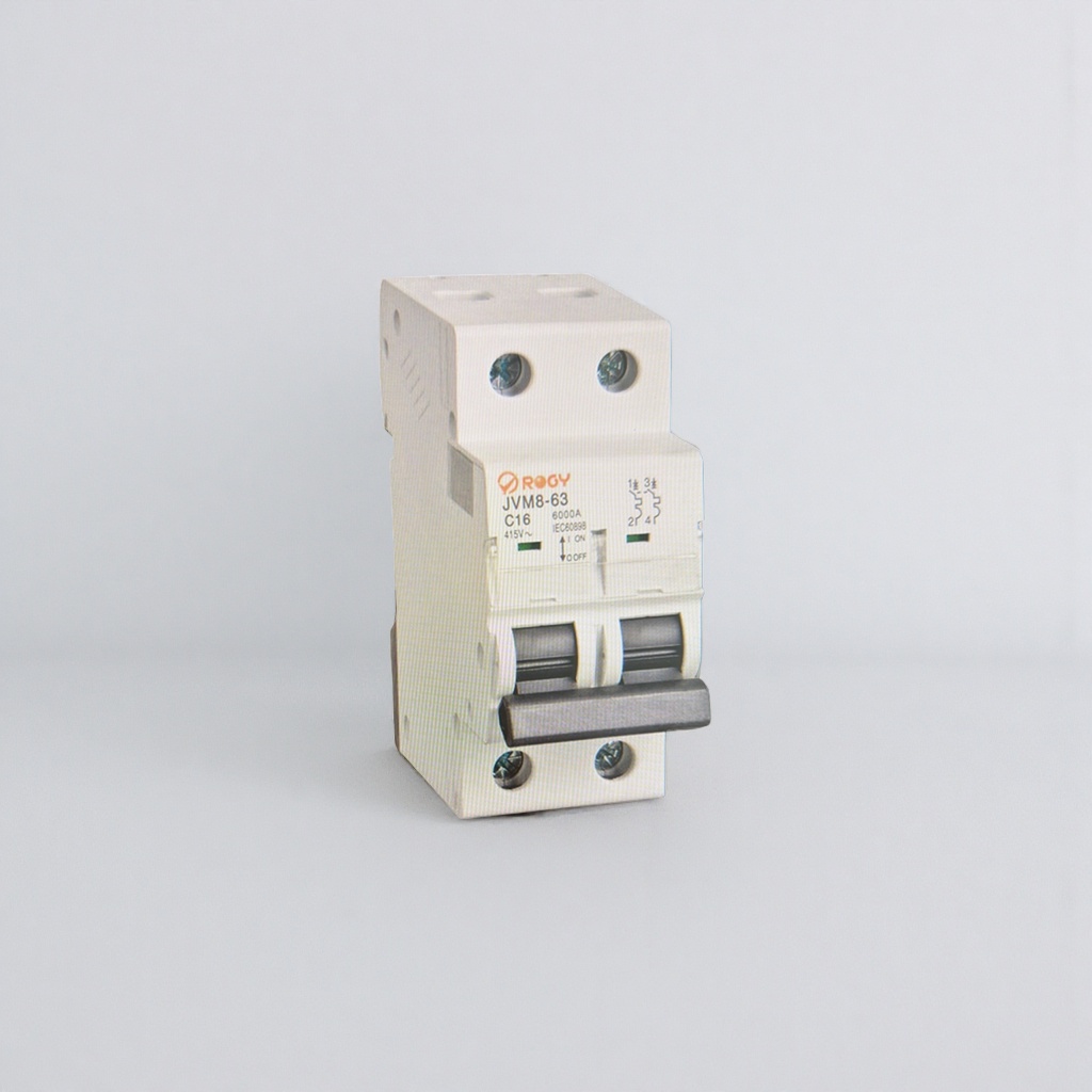 مفاتيح مفاتيح 2P 32A لوحدات الدائرة الثنائية القطب البيضاء Specification image