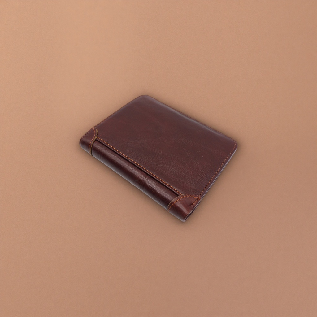 والمحفظات المتعددة الأغراض ذات الحجم الكبير من الجلد البني هي من النوع الخفيف والدائم Specification image