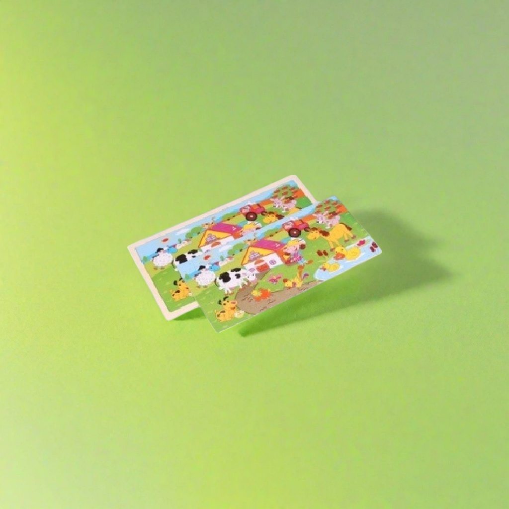 Colorful farm-themed jigsaw puzzle board, children's educational wooden jigsaw puzzle toy with safe rounded corners design Application Scenario