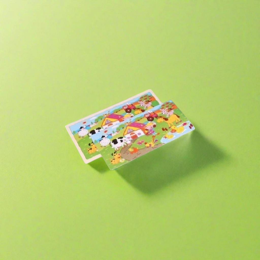 Colorful farm-themed jigsaw puzzle board, children's educational wooden jigsaw puzzle toy with safe rounded corners design Specification image