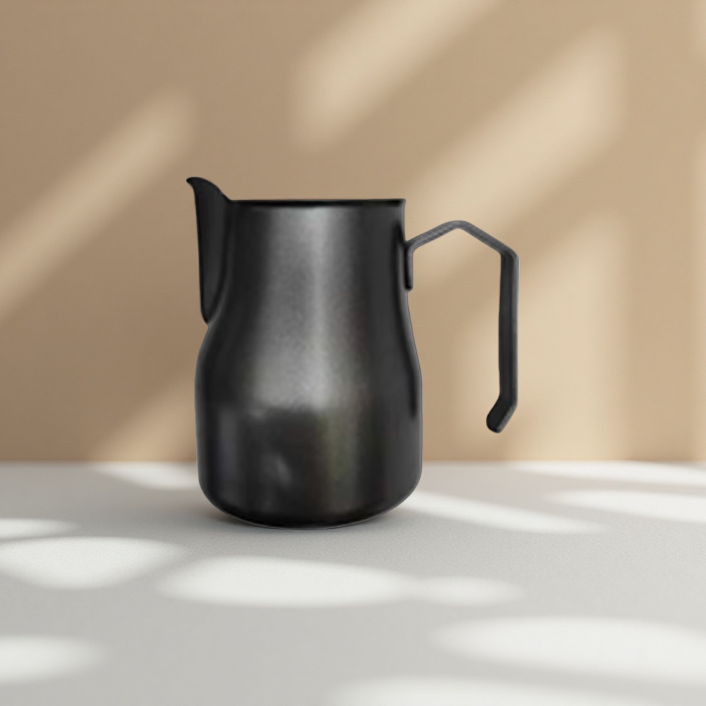Stainless steel latte art cup with scale for coffee latte art practice