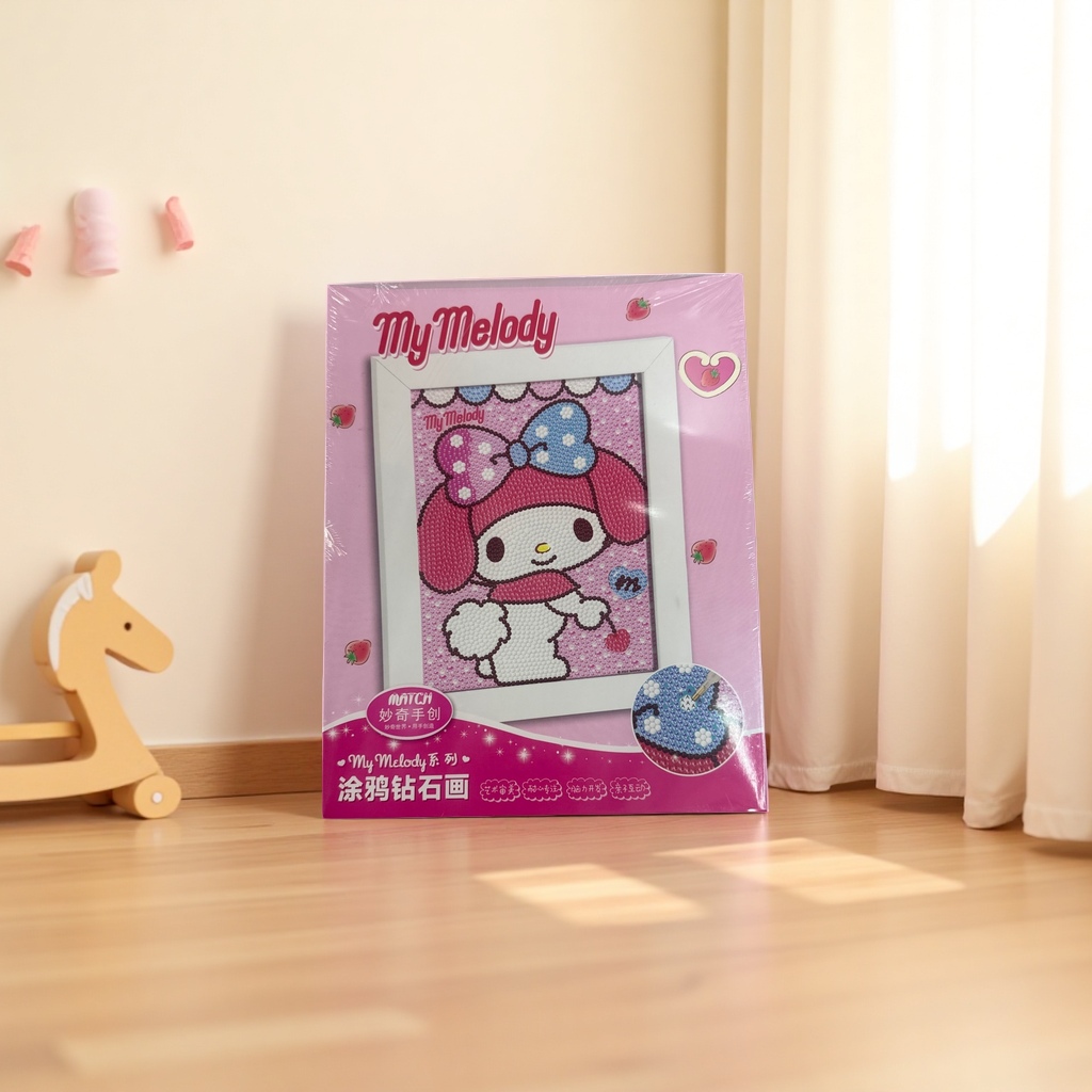 Pink packaging box graffiti diamond painting DIY handcrafted decorative painting set, creative children's educational details Picture