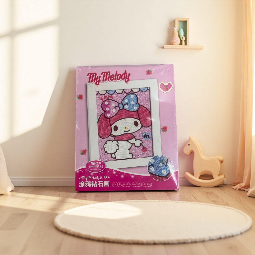 Pink packaging box graffiti diamond painting DIY handcrafted decorative painting set, creative children's educational