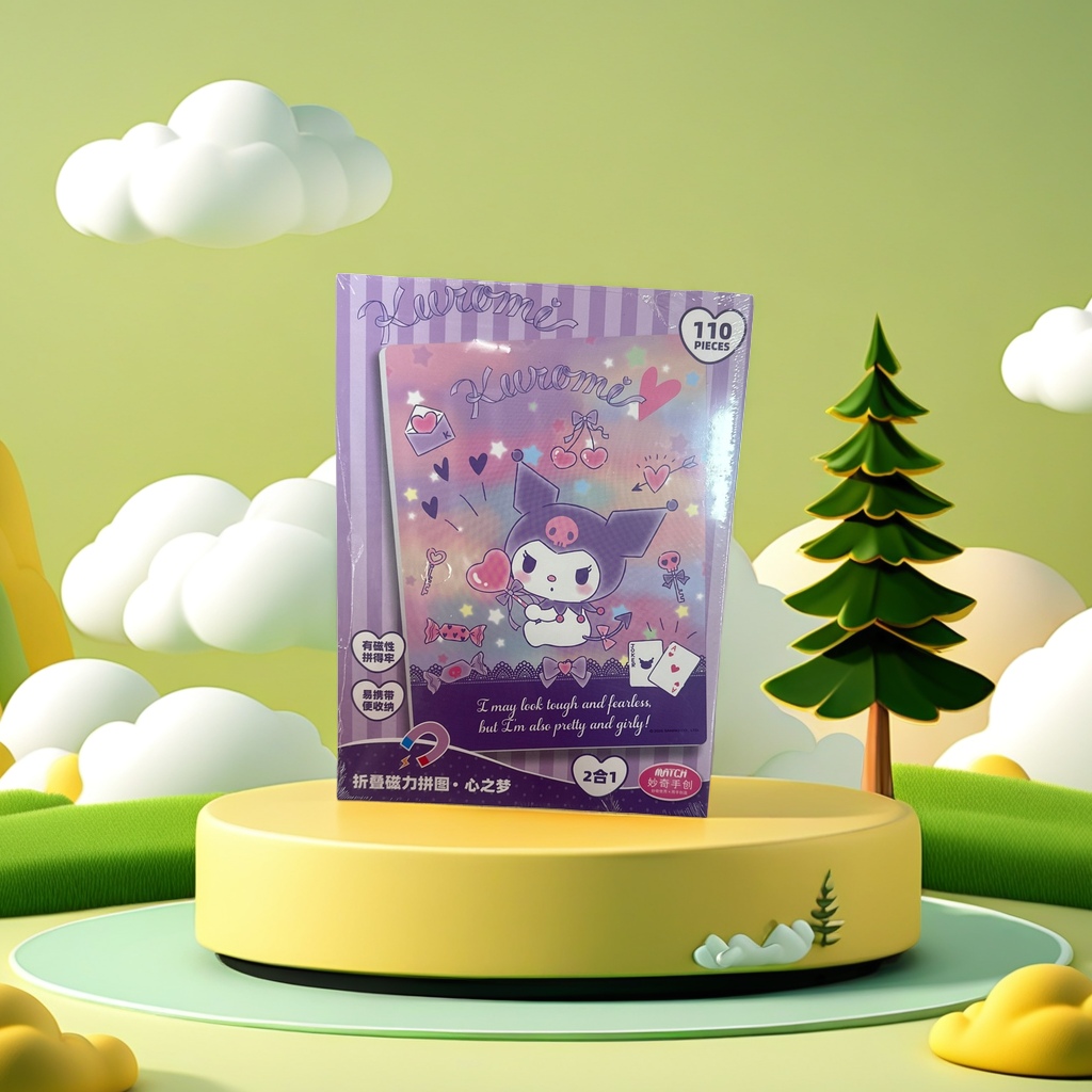 Kuromi purple striped packaging box magnetic jigsaw puzzle educational children's toy