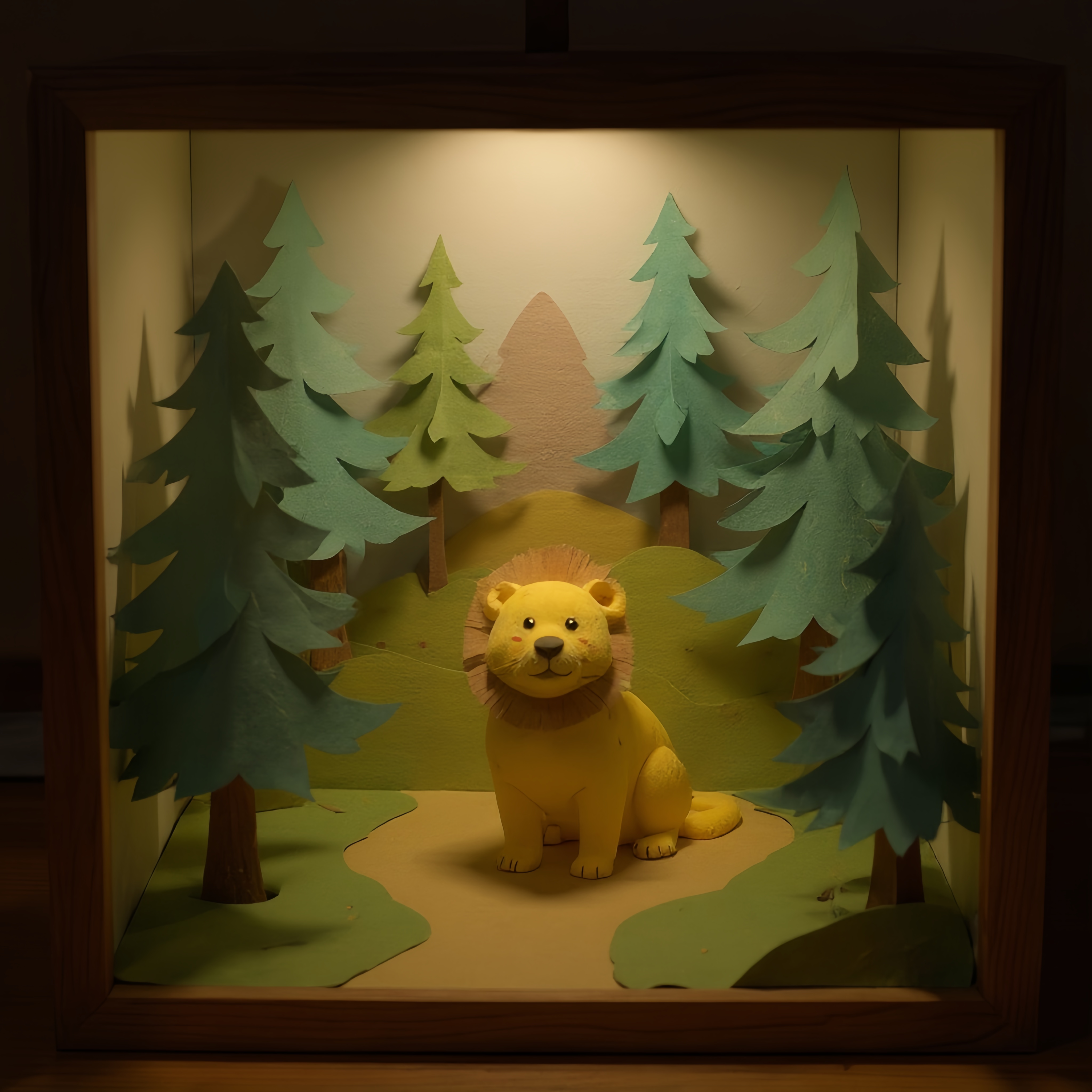 A colorful puzzle box with illustrations of African savanna animals Application Scenario