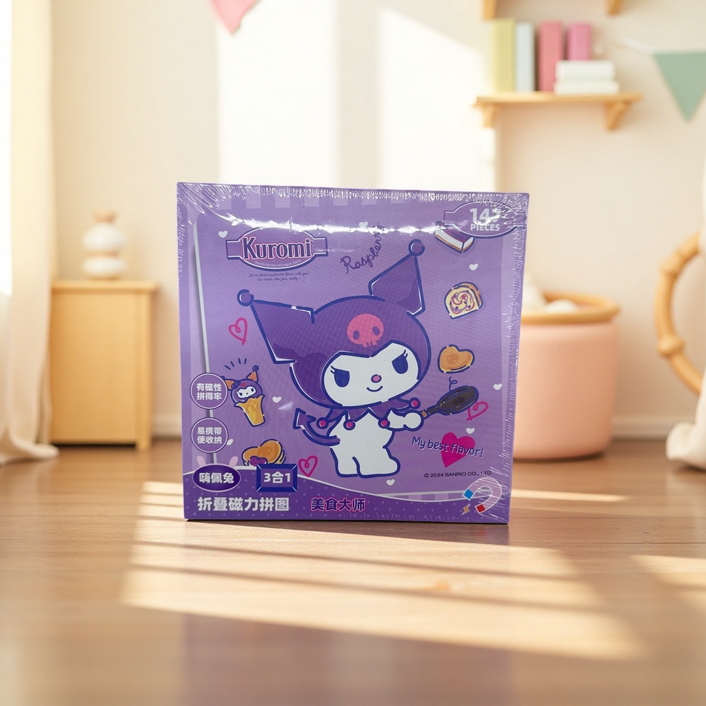 Purple packaging box jigsaw puzzle educational children's toy creative stress-relieving tabletop game details Picture