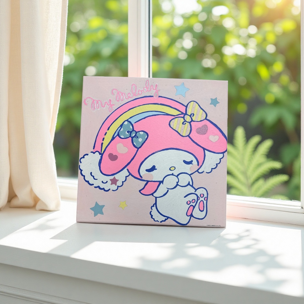 Pink background cartoon picture My Melody character image decorative wall hanging Specification image
