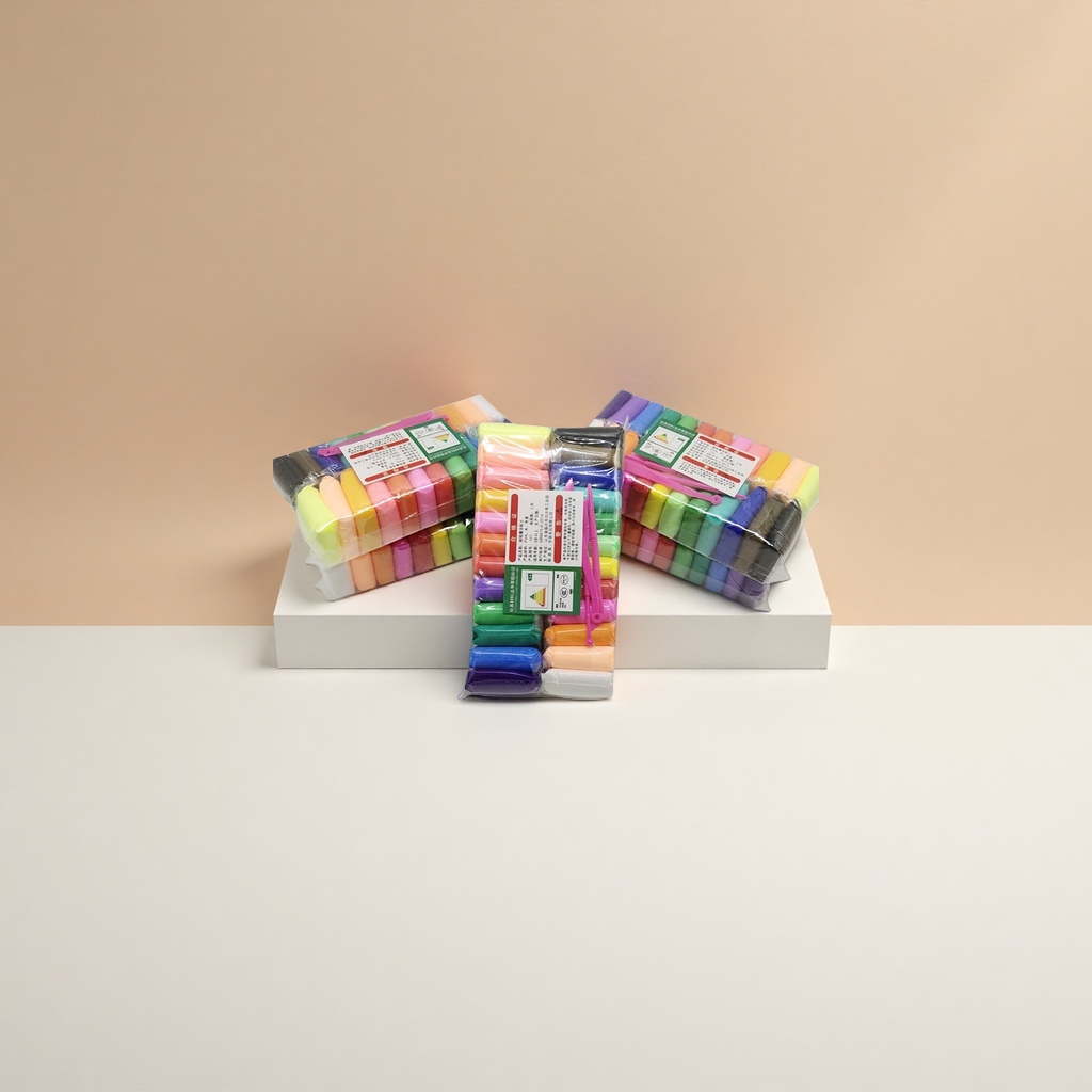 彩色橡皮泥套装24色环保软糯易塑幼儿园美术课专用 Specification image