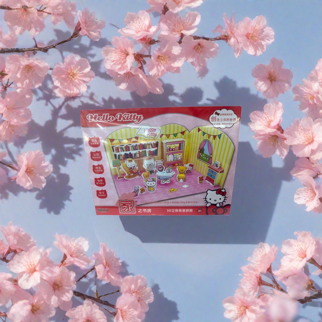 Colorful cartoon paper art toy house scene DIY handcrafted three-dimensional assembly set Application Scenario