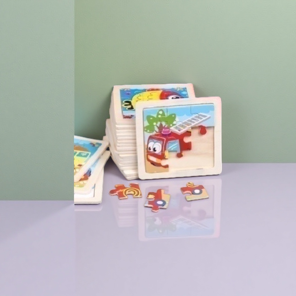 Colorful jigsaw puzzle toy family parent-child interactive game set, thick cardboard with rounded corners, safe and tear-resistant Application Scenario