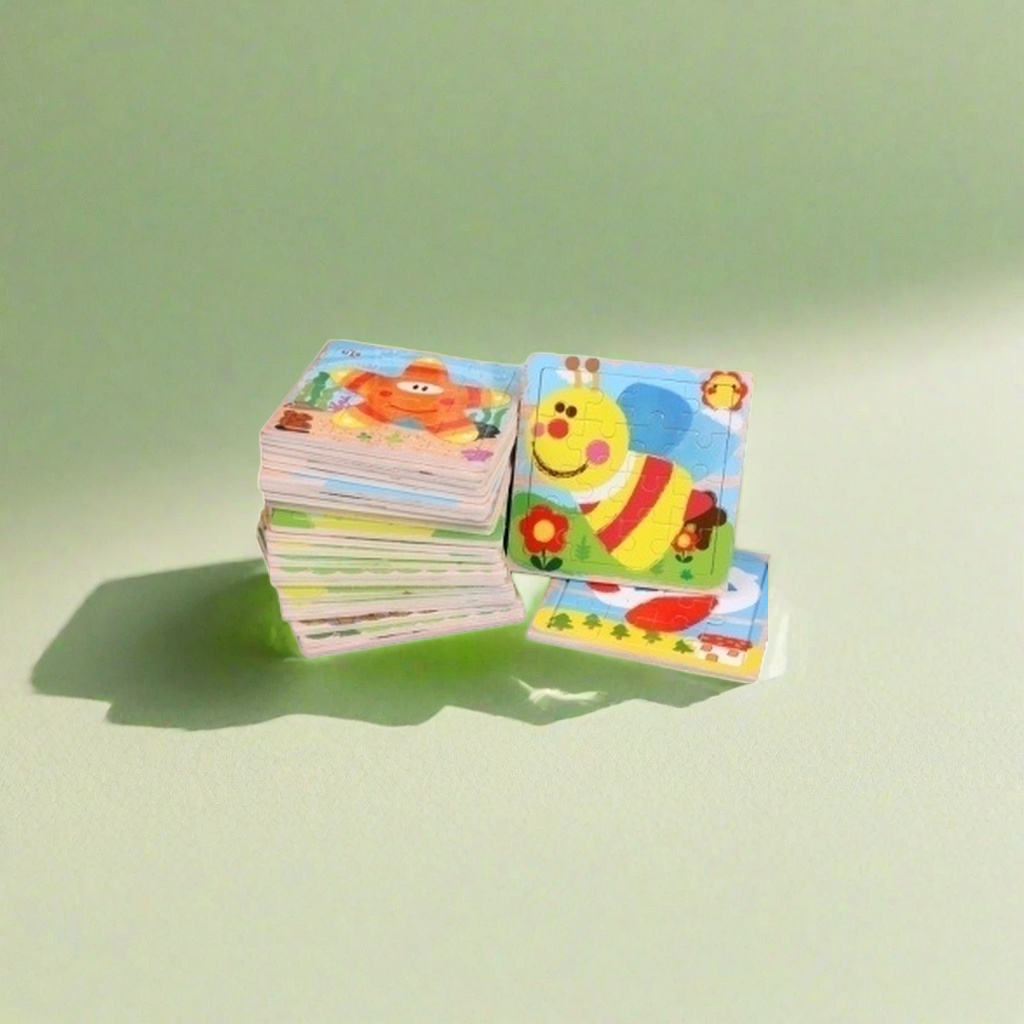 Colorful children's jigsaw puzzle toys for early education and enlightenment, made of wood, safe and non-toxic Application Scenario