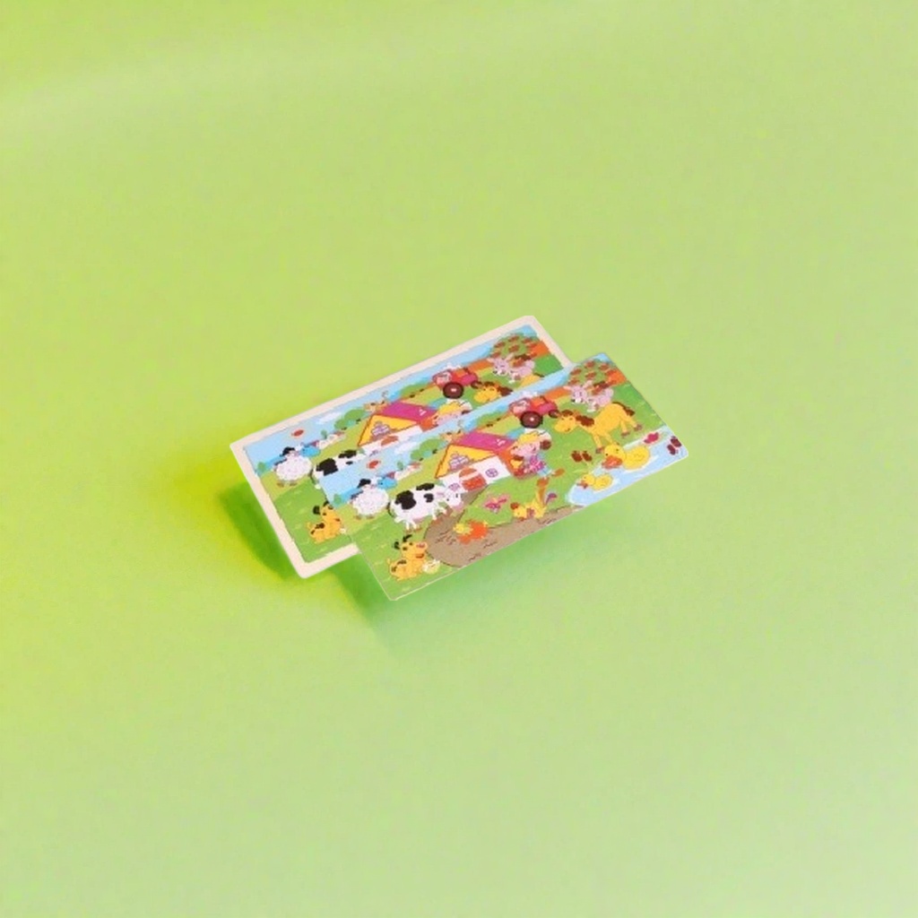 Colorful jigsaw puzzle board farm scene educational children's toys for early education details Picture