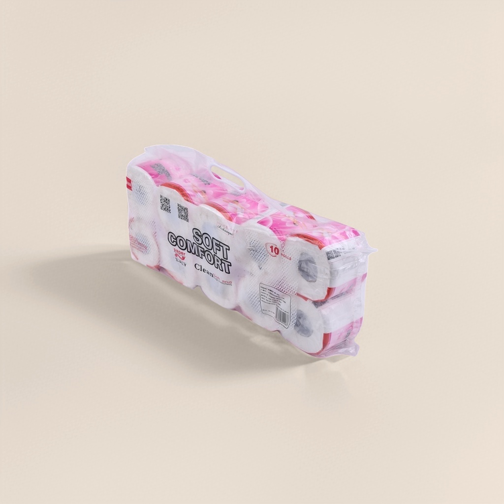 粉色包装卫生纸卷十卷装细节图