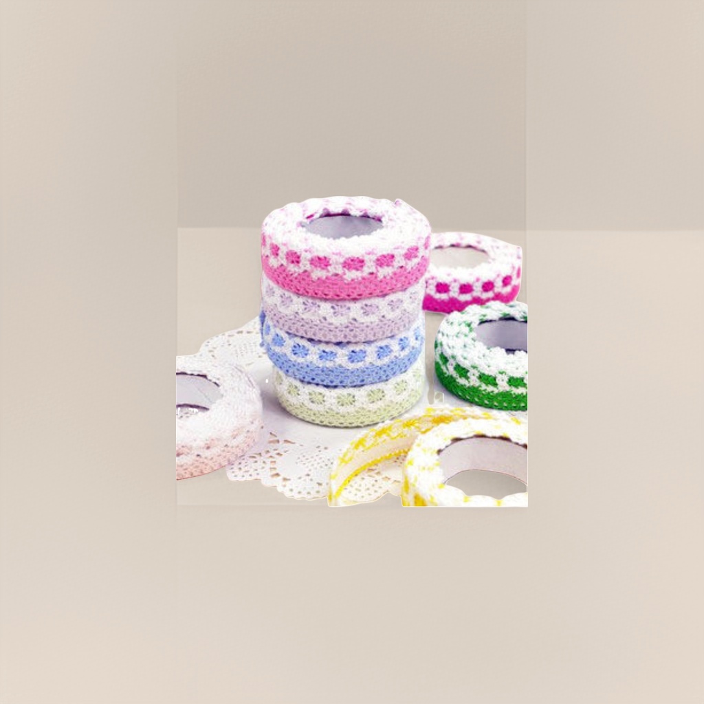 Colorful crocheted roll-shaped decorative items, handmade woolen DIY home ornaments Application Scenario