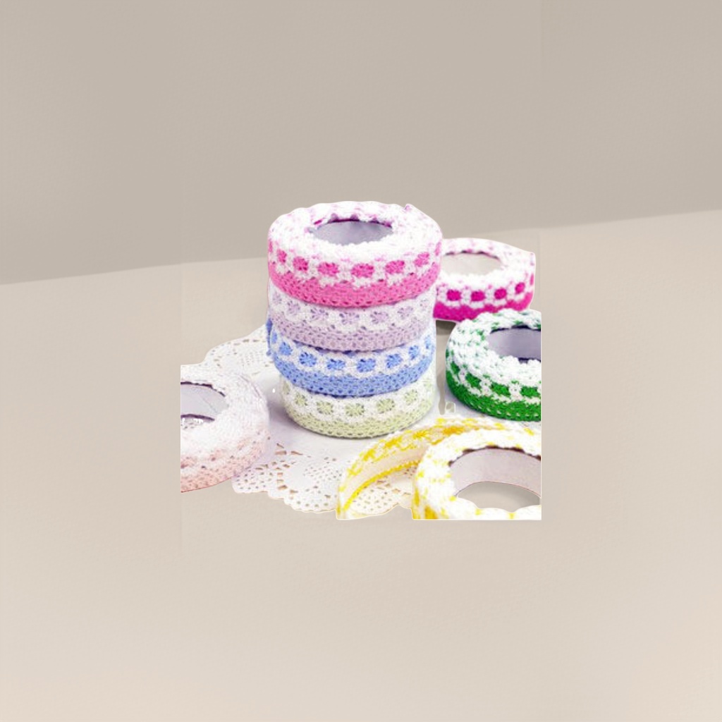 Colorful crocheted roll-shaped decorative items, handmade woolen DIY home ornaments