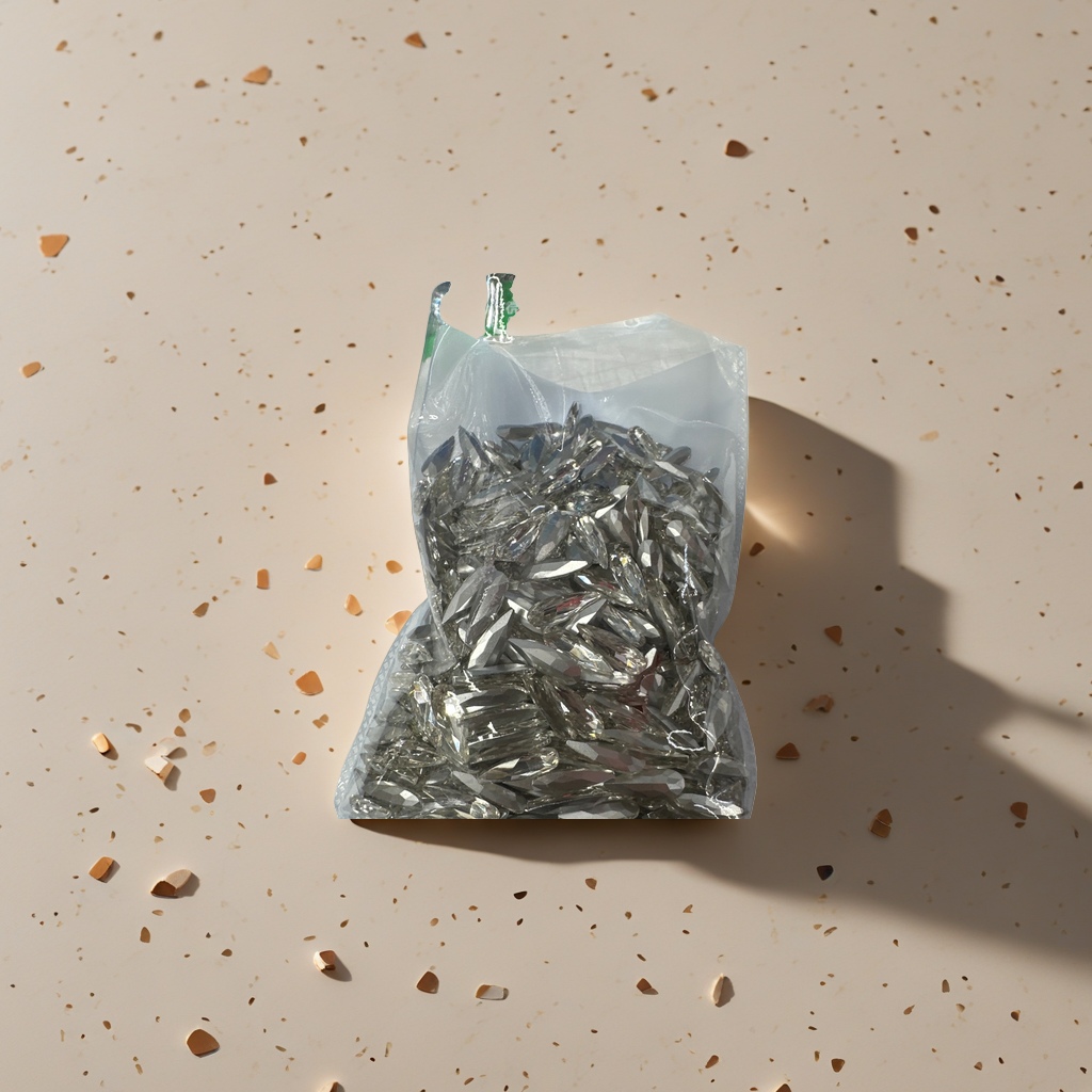 透明塑料袋装银色水钻DIY手工装饰亮片散装