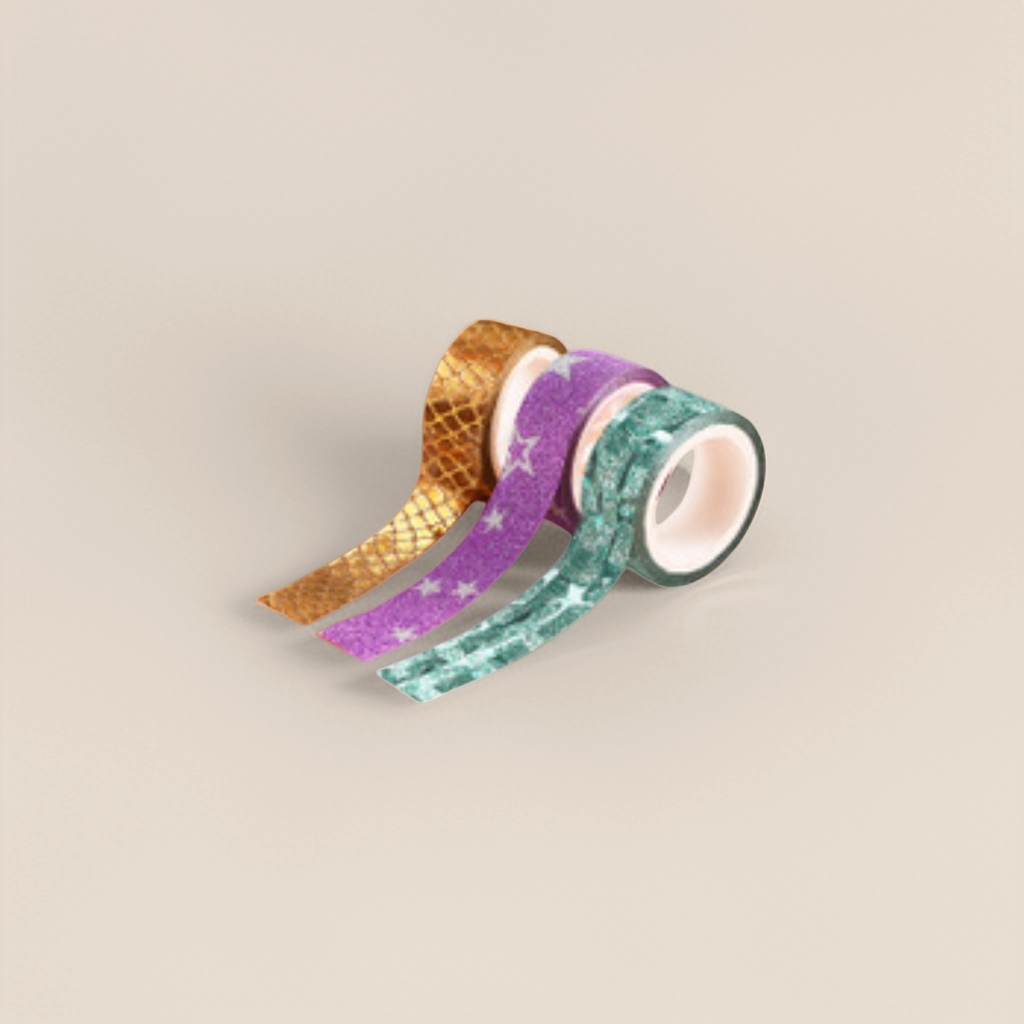 شريط لامع للنجوم الارجوانية ذات الشفرات الذهبية Specification image