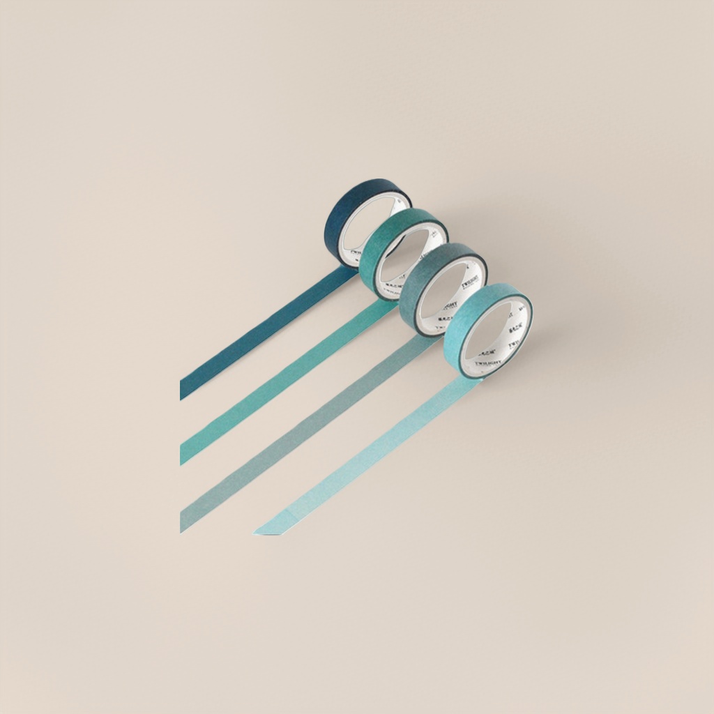 Greenish-blue gradient tape roll, graphic design tape, planner, decorative tape, 3cm wide and 10m long details Picture