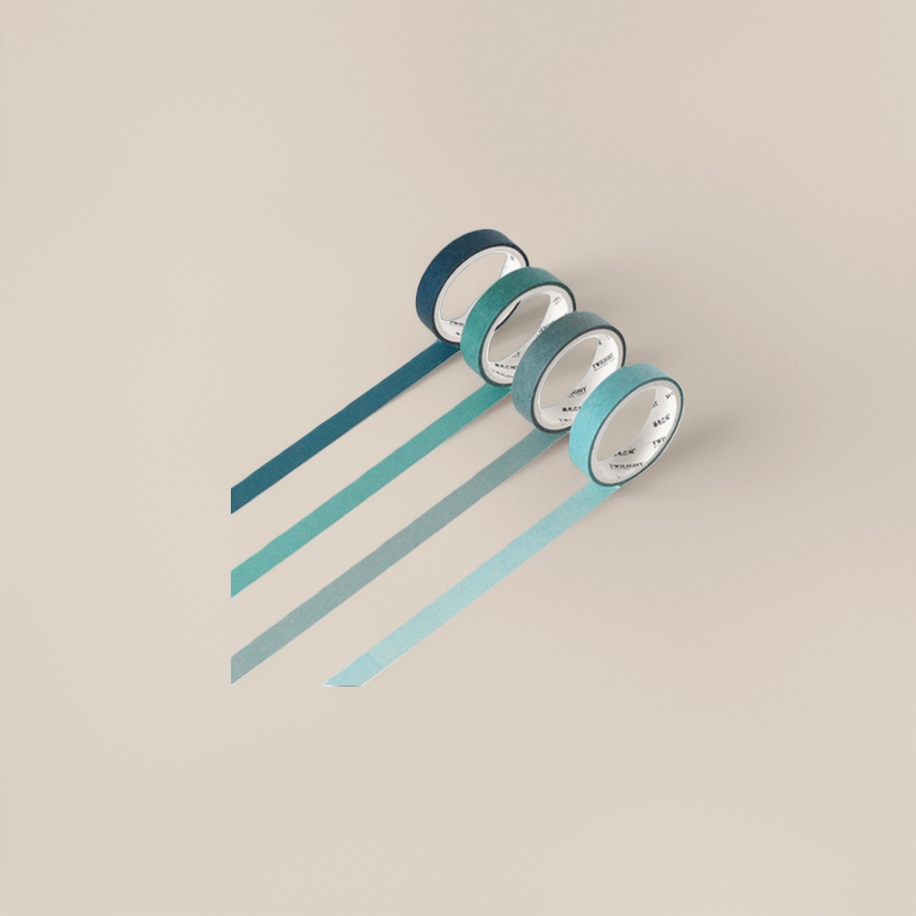 Greenish-blue gradient tape roll, graphic design tape, planner, decorative tape, 3cm wide and 10m long