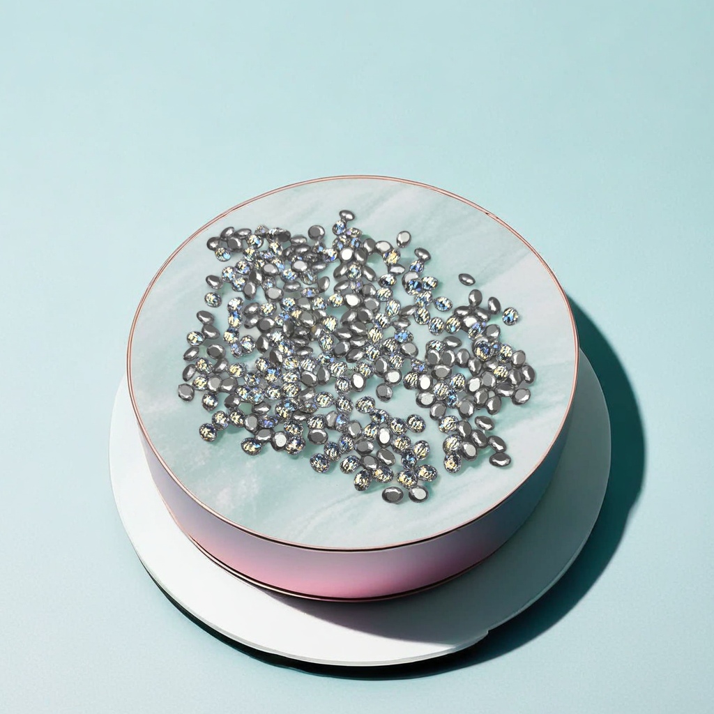 Silver sequined diamond decorative items, shiny and fashionable accessories, multi-purpose DIY handcrafted materials details Picture